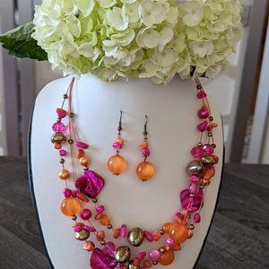 Necklace and earrings set